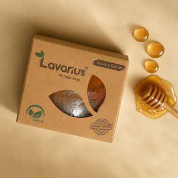 Lavarius by BEEtoms Honey & Saffron Glow Bar | Handcrafted Pure Glycerin Soap