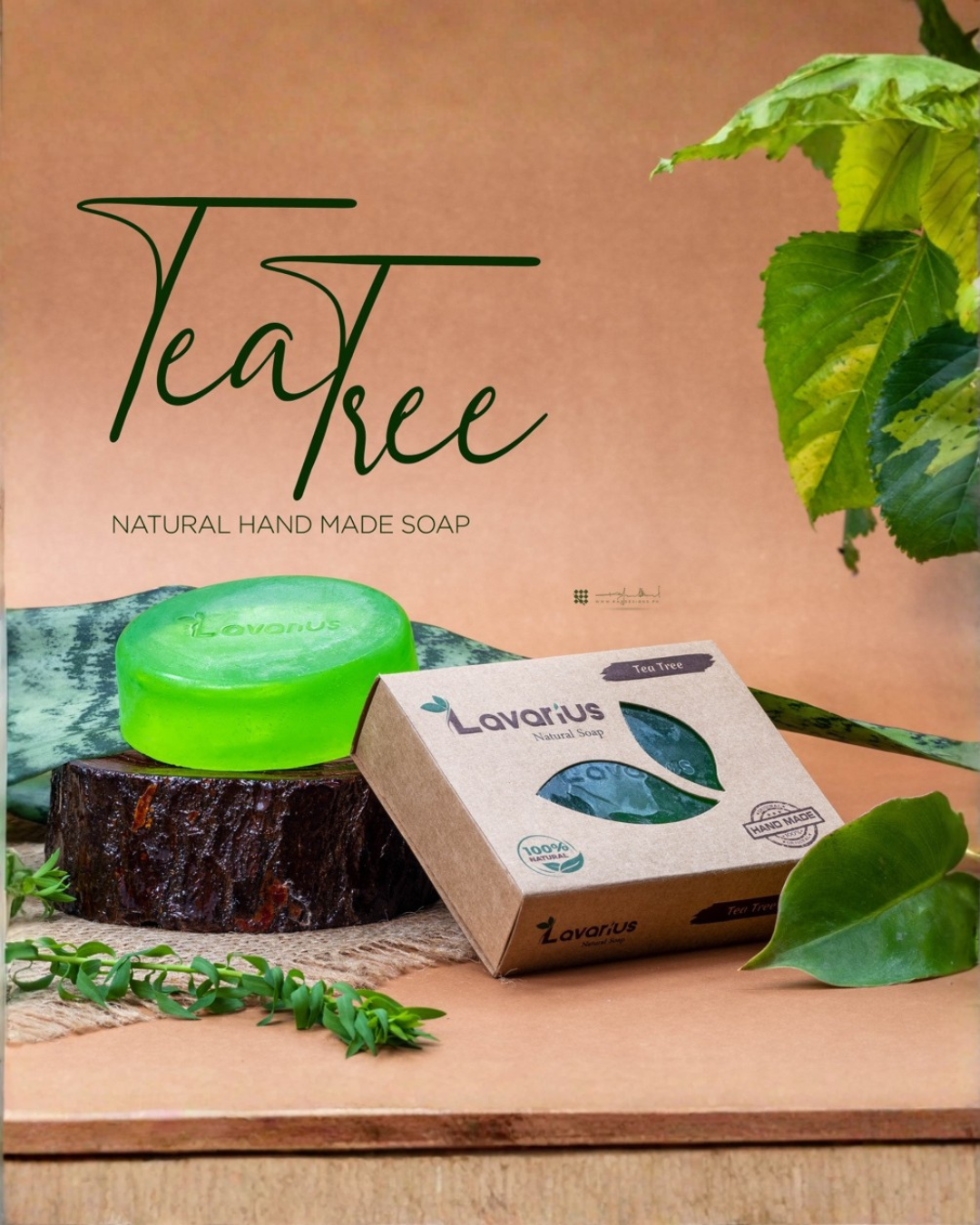Lavarius Tea Tree Clarifying Soap | Acne-Defense & Pore Purifying