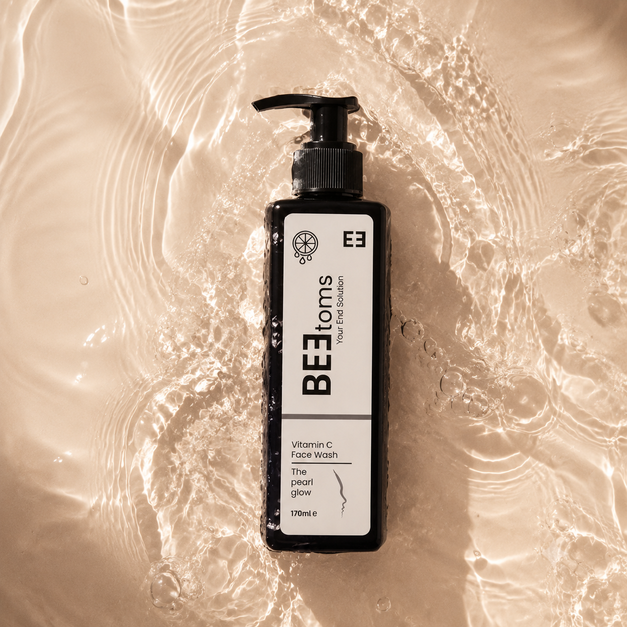 BEEtoms Vitamin C Pearl Glow Face Wash (170ml) | Antioxidant Radiance Cleanser