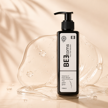 BEEtoms Vitamin C Pearl Glow Face Wash (170ml) | Antioxidant Radiance Cleanser