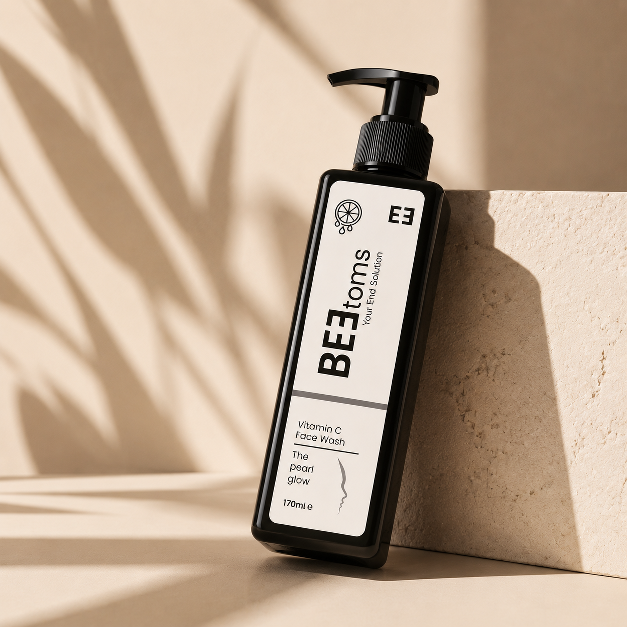 BEEtoms Vitamin C Pearl Glow Face Wash (170ml) | Antioxidant Radiance Cleanser