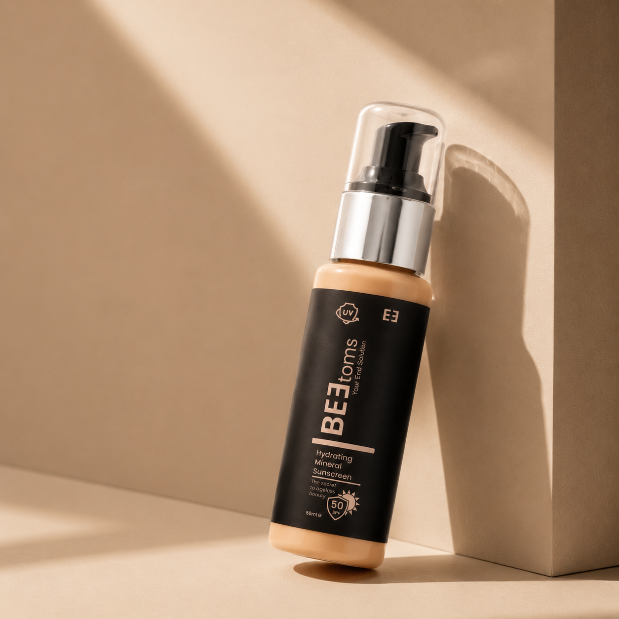 BEEtoms Hydrating Tinted Mineral Sunscreen SPF 50 (50ml) | Invisible Daily UV Shield