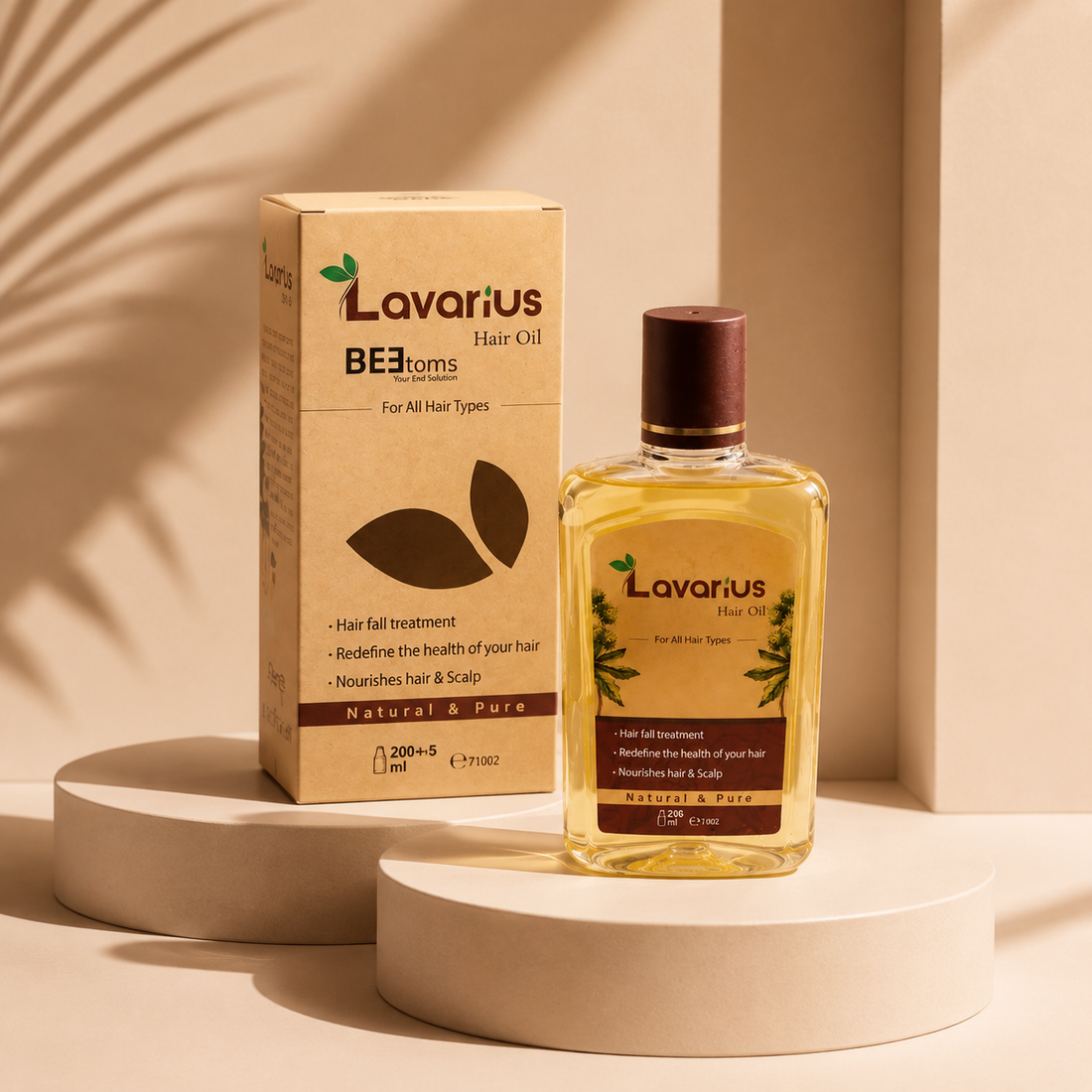 Lavarius by BEEtoms Premium Hair & Scalp Elixir | 70% Malaysian Coconut Oil Blend